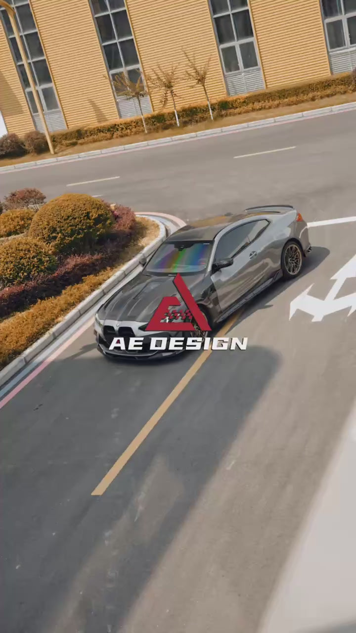BMW M3 G80 G81 2021 2022 2023 2024 & M4 G82 G83 2021 2022 2023 2024 with Aftermarket Parts - AE V2 Style Front Canards Carbon Fiber from ArmorExtend