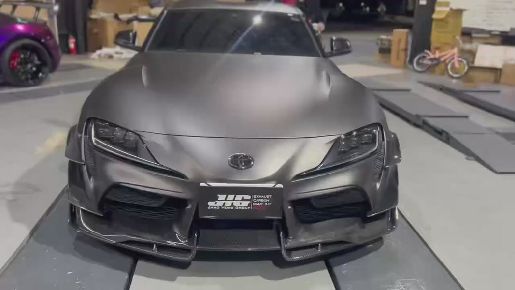 Toyota Supra MK5 A90 A91 3.0 2.0 2020-ON with Aftermarket Parts - AG Style Front Lip & Splitter Carbon Fiber from ArmorExtend