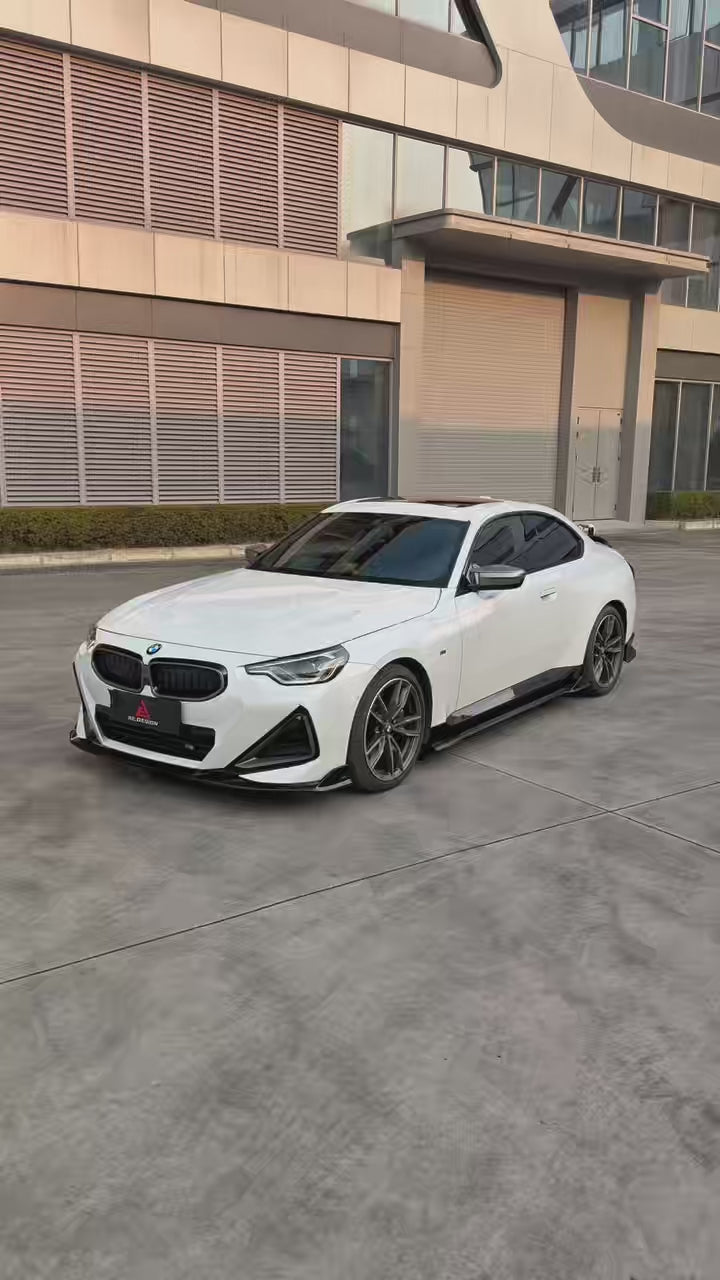 BMW 2 Series M240i 230i (With M-Package Bumper, does not fit base model) G42 2022-ON with Aftermarket Parts - AE Style Rear Diffuser & Canards ABS from ArmorExtend