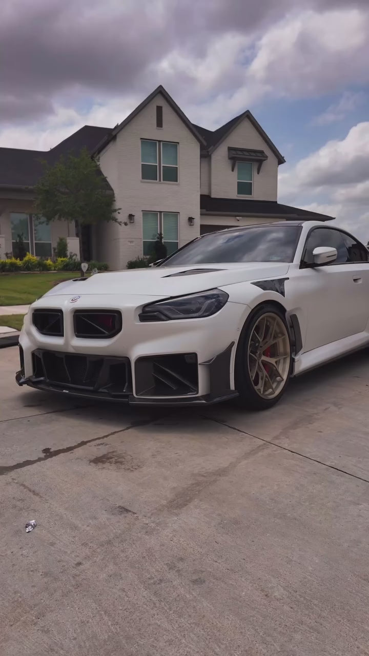 BMW M2 / M2C G87 2023-ON with Aftermarket Parts - Rear Diffuser & Canards Pre-preg Carbon Fiber from Karbel Carbon