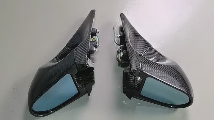 Nissan R32 Skyline GTR 1989 1990 1991 1992 1993 1994 & R32 Skyline GTS 1989 1990 1991 1992 1993 1994 with Aftermarket Parts - GND-R Style Mirror (Right Hand Drive Vehicle) Carbon Fiber / FRP from EPR USA