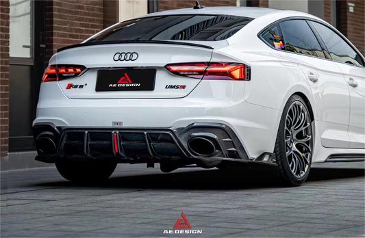 Your Audi RS5 B9.5 2020 2021 2022 2023 2024 with Aftermarket Parts - AE Style Rear Diffuser Carbon Fiber from ArmorExtend