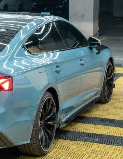 Audi S4 A4 B9.5 2020 2021 2022 2023 2024 with Aftermarket Parts - Side Skirts Pre-preg Carbon Fiber from TAKD Carbon