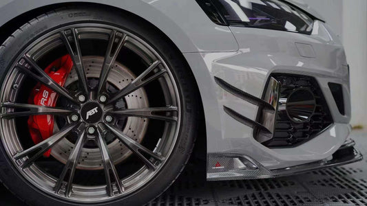 Audi RS5 B9.5 2020 2021 2022 2023 2024 with Aftermarket Parts - AE Style Front Canards Carbon Fiber from ArmorExtend