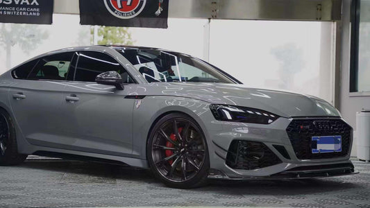 Audi RS5 B9.5 2020 2021 2022 2023 2024 with Aftermarket Parts - AE Style Front Canards Carbon Fiber from ArmorExtend