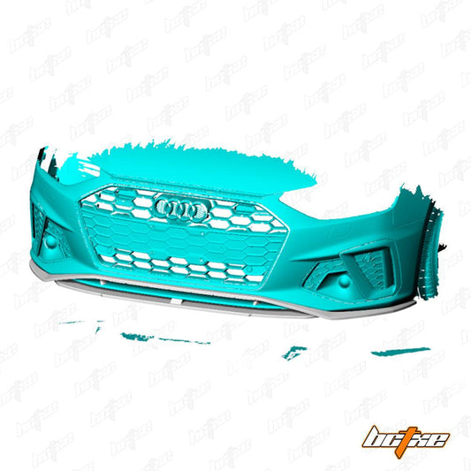 Audi S4 / A4 (with S-line bumper) B9.5 2020 2021 2022 2023 2024 with Aftermarket Parts - V2 Front Lip Pre-preg Carbon Fiber from BCTXE Tuning