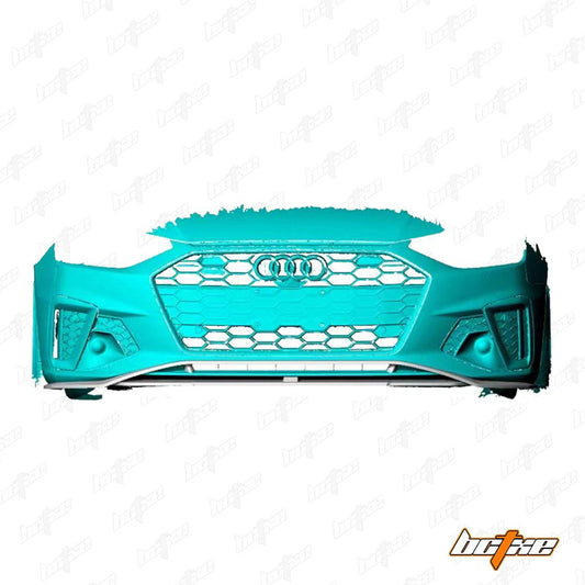 Audi S4 / A4 (with S-line bumper) B9.5 2020 2021 2022 2023 2024 with Aftermarket Parts - V2 Front Lip Pre-preg Carbon Fiber from BCTXE Tuning