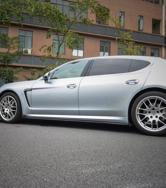 Porsche Panamera 970 970.2 2/4/4S/GTS/Turbo/Turbo S 2014-2016 with Aftermarket Parts - Vacuumed Carbon & FRP Side Skirts from CMST Tuning
