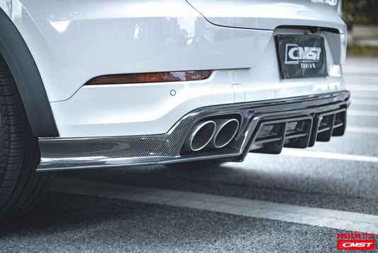 Porsche Cayenne 9Y0 9Y0.1 Base/S/Turbo/Turbo S 2019-2023 & Cayenne 9Y3 9Y3.1 Base/S/Turbo/Turbo S 2019-2023 with Aftermarket Parts - Carbon Fiber & FRP Rear Diffuser from CMST Tuning