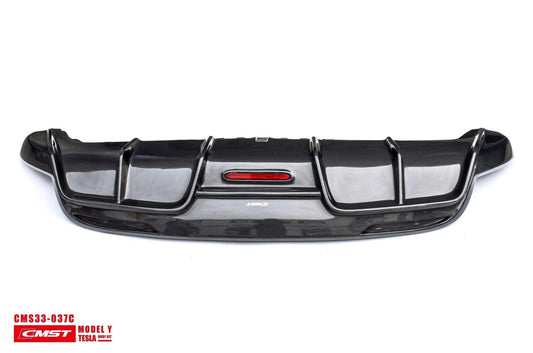 Tesla Model Y Performance AWD Long Range RWD Standard 2020-ON with Aftermarket Parts - V1 Style Rear Diffuser Carbon Fiber / FRP from CMST Tuning