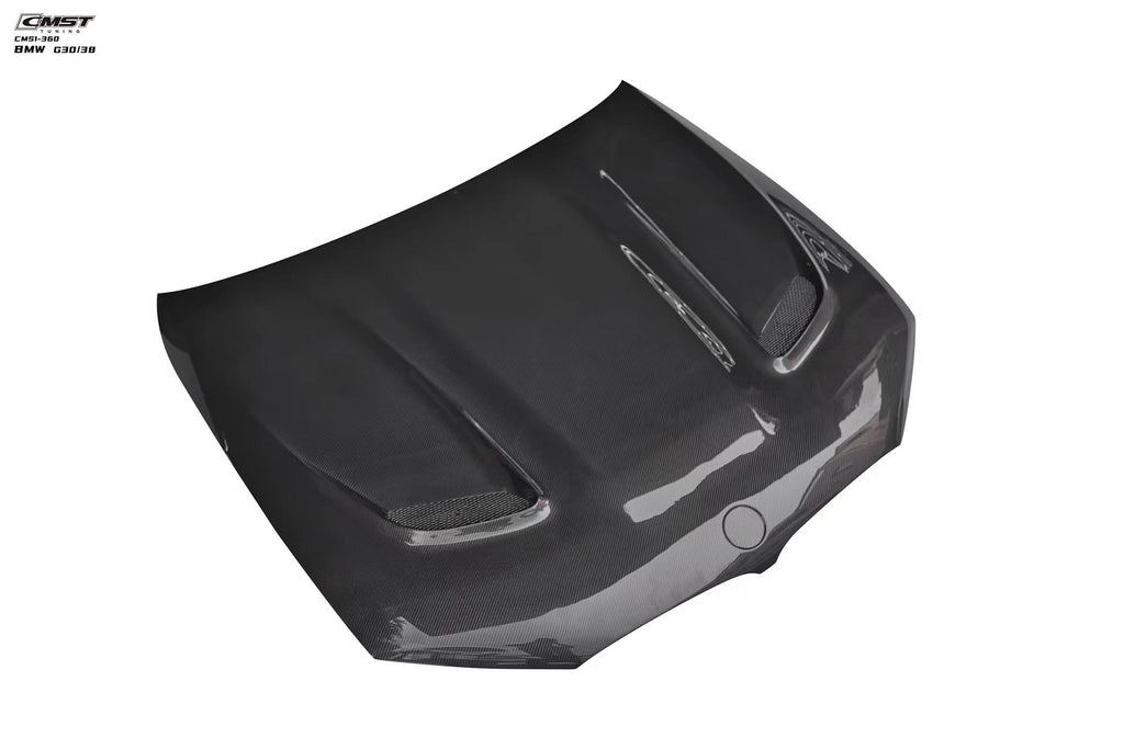 CMST Tuning Vented Carbon Fiber Hood Bonnet Ver.2 for BMW M5 F90 G30 540i  M550i, bonnet bmw