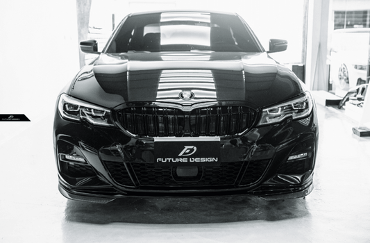 Future Design Carbon M Performance Carbon Fiber Front Splitter ( 2 Pcs ) for BMW G20 / G21 3 Series M340i 330i with M-Package