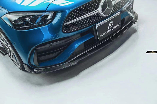Future Design Carbon Fiber FD FRONT LIP (3 Pcs)  for W206 C300 with AMG Package Sedan 2021-ON