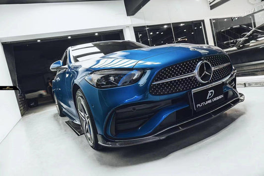 Future Design Carbon Fiber FD FRONT LIP (3 Pcs)  for W206 C300 with AMG Package Sedan 2021-ON