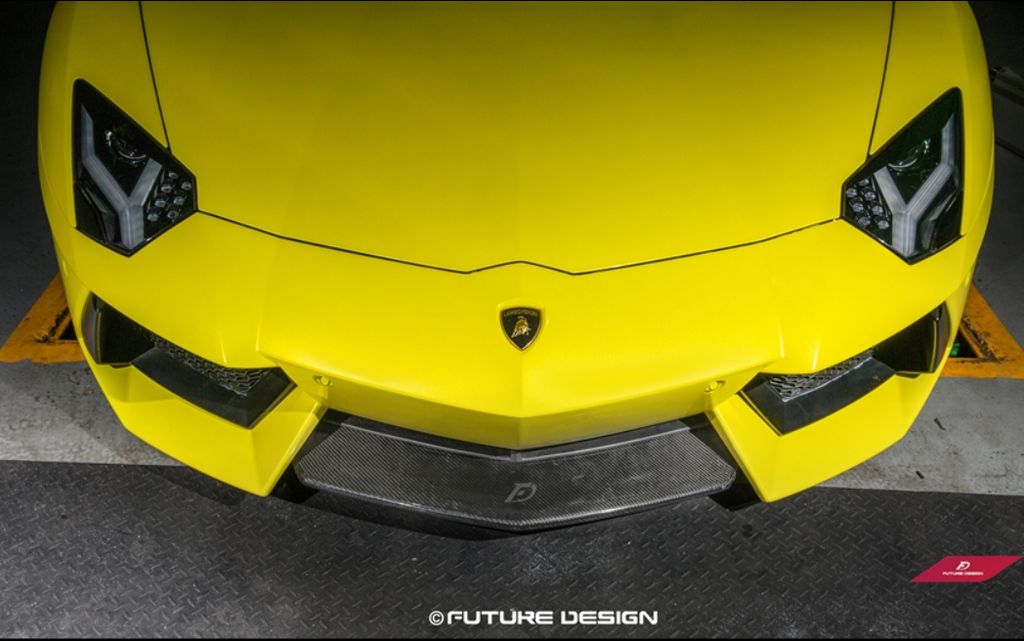 Future Design Carbon Lamborghini Aventador LP700 Carbon Fiber Front Lip Ver.1