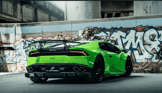 Future Design V STYLE Carbon Fiber REAR DIFFUSER for Lamborghini Huracan LP580-2 LP610-4