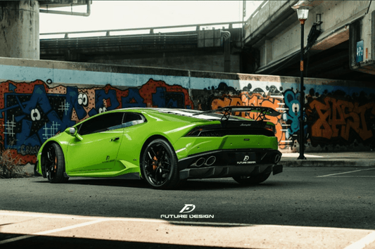 Future Design V STYLE Carbon Fiber REAR DIFFUSER for Lamborghini Huracan LP580-2 LP610-4