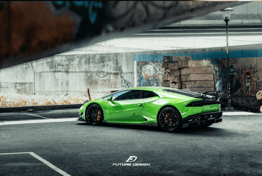 Future Design V STYLE Carbon Fiber REAR DIFFUSER for Lamborghini Huracan LP580-2 LP610-4