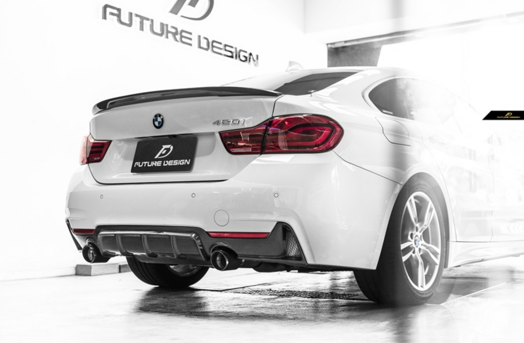 Future Design Carbon M Performance Dual Exit Carbon Fiber Rear Diffuser for BMW 4 Series F32 F33 F36