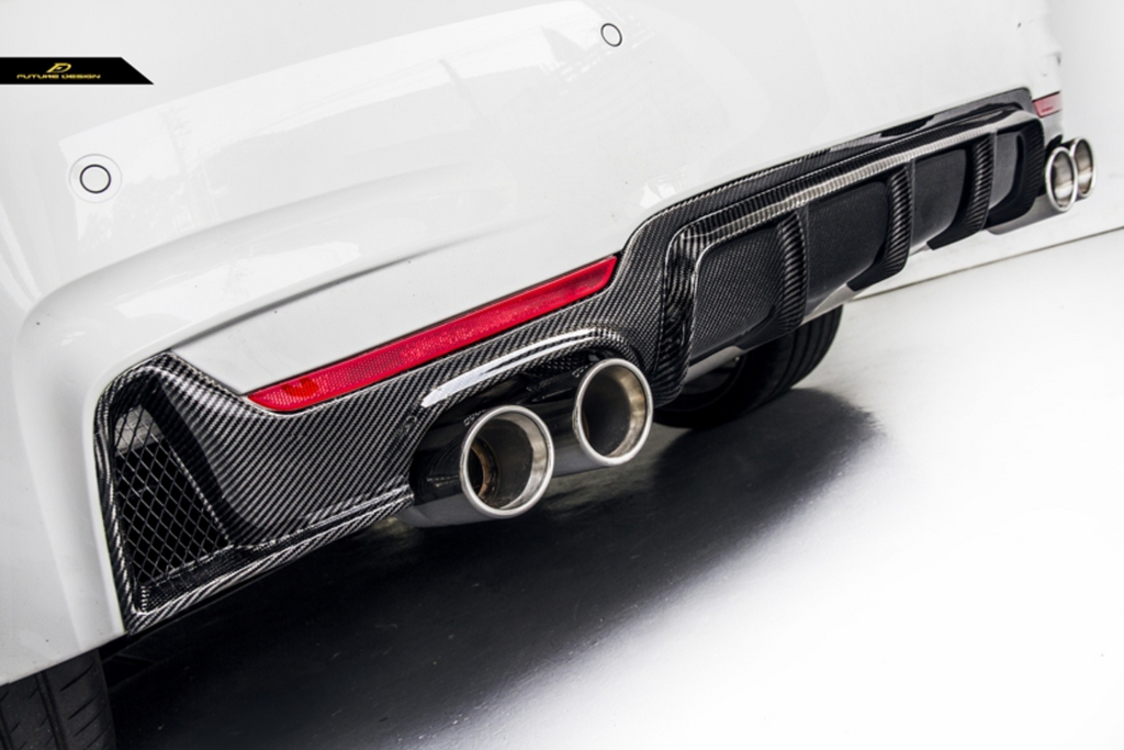 Future Design Carbon M Performance Quad Exit Carbon Fiber Rear Diffuser for BMW 4 Series F32 F33 F36