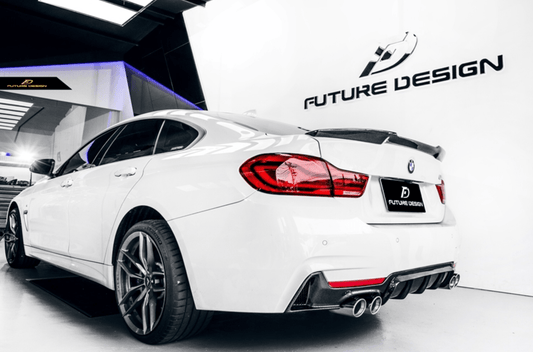 Future Design Carbon M Performance Quad Exit Carbon Fiber Rear Diffuser for BMW 4 Series F32 F33 F36