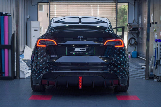 SD Carbon Fiber Rear Trunk Spoiler For Tesla Model Y / Performance