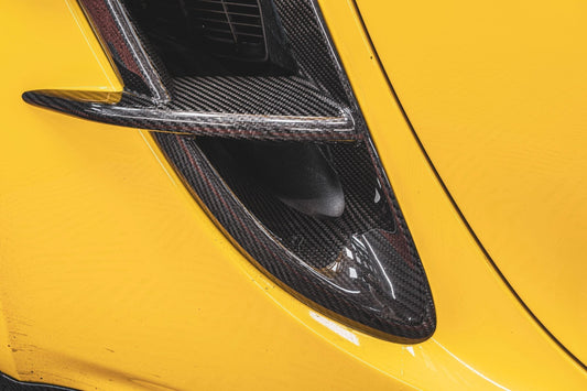 Porsche 718 Cayman / Boxster / GTS 2017-ON with Aftermarket Parts - Extreme Style Side Vents Pre-preg Carbon Fiber from TAKD Carbon
