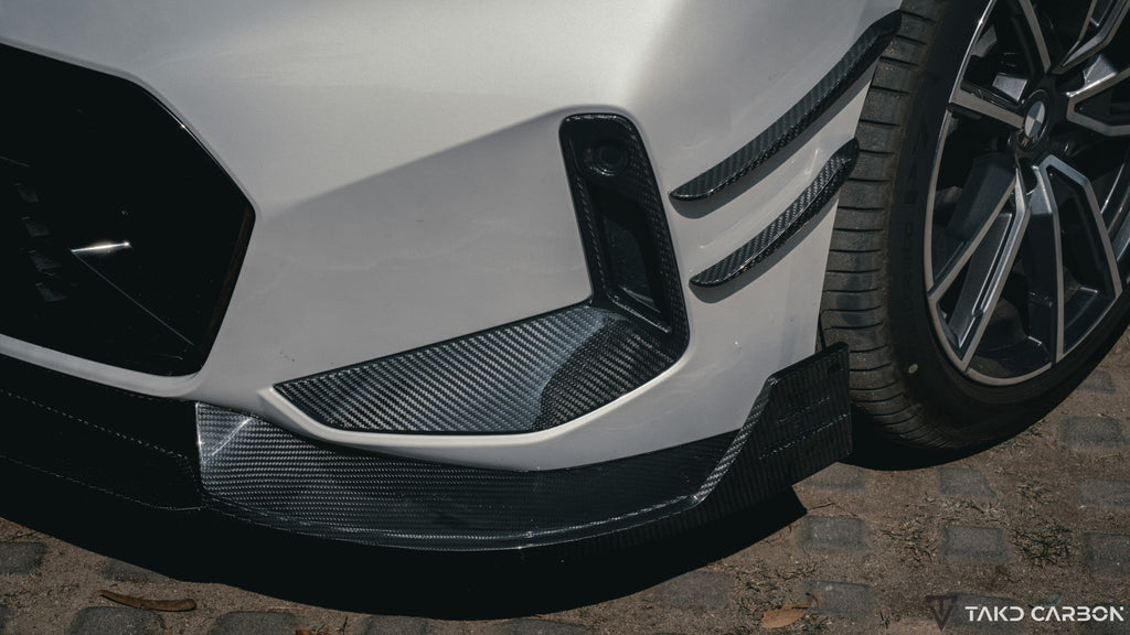 TAKD Pre-preg Carbon Fiber Front Bumper Upper Valences for BMW G20 330i M340i LCI