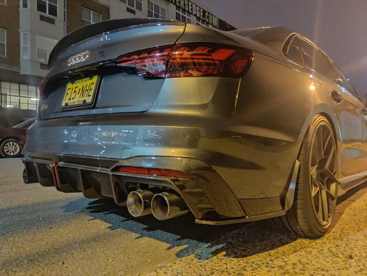 Aero Republic Audi A4 S4 RS4 B9 B9.5 Carbon Fiber Arch Guards Mud Flaps Front & Rear Package - Performance SpeedShop