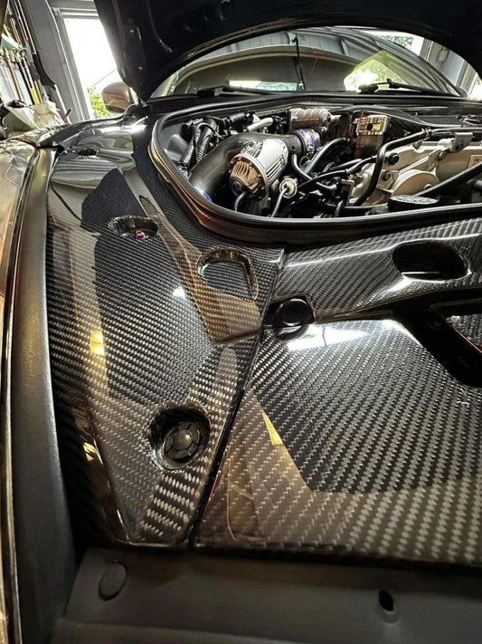 Aero Republic Carbon Fiber Engine Bay Replacement Covers 5 Pcs for Nissan GTR GT-R R35 2008-2023 - Performance SpeedShop