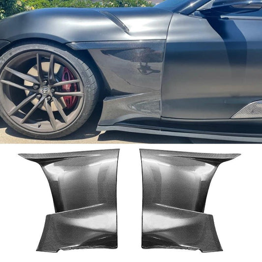 Aero Republic Carbon Fiber Front Fender Replacement E Style 2020 2021 2022 Toyota Supra A90 A91 - Performance SpeedShop