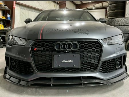 Aero Republic Carbon Fiber Front Lip Splitter for Audi RS7 2014-2018 C7 - Performance SpeedShop