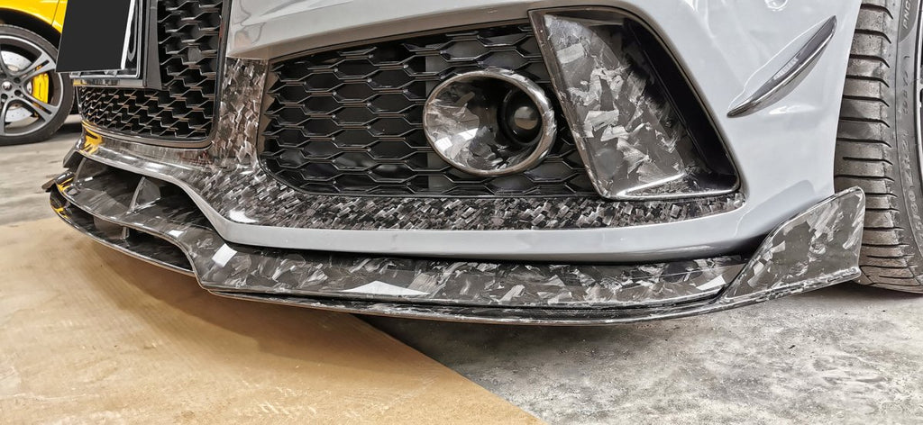 Aero Republic Carbon Fiber Front Lip Splitter for Audi RS7 2014-2018 C7 - Performance SpeedShop