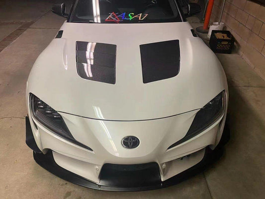 Aero Republic Carbon Fiber Hood Bonnet TS Style for Toyota Supra A90 A91 2020 2021 2022 - Performance SpeedShop