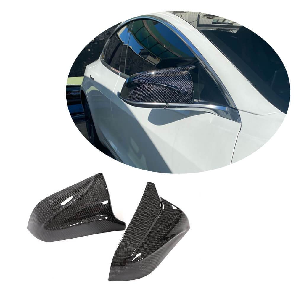 Aero Republic Carbon Fiber Mirror Cover Caps Replacement for Tesla Model 3 2016 - 2023 - Performance SpeedShop