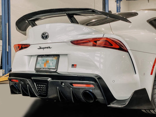 Aero Republic Carbon Fiber Rear Diffuser & Rear Canards AG Style For Toyota Supra A90 GR - Performance SpeedShop