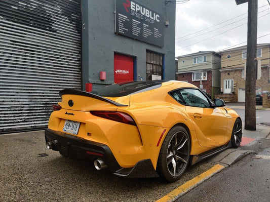 Aero Republic Carbon Fiber Rear Diffuser & Rear Canards AG Style For Toyota Supra A90 GR - Performance SpeedShop