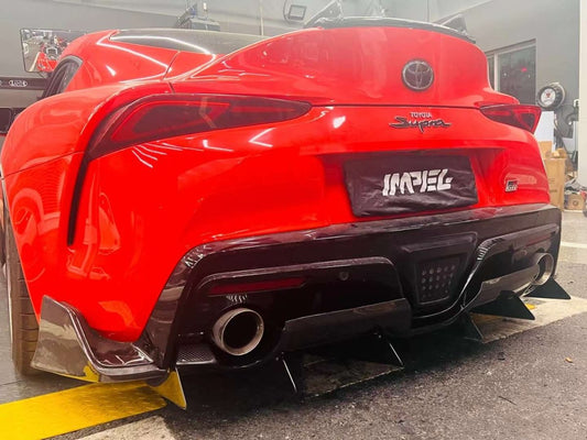 Aero Republic Carbon Fiber Rear Diffuser & Rear Canards VRS Style For Toyota Supra A90 GR - Performance SpeedShop