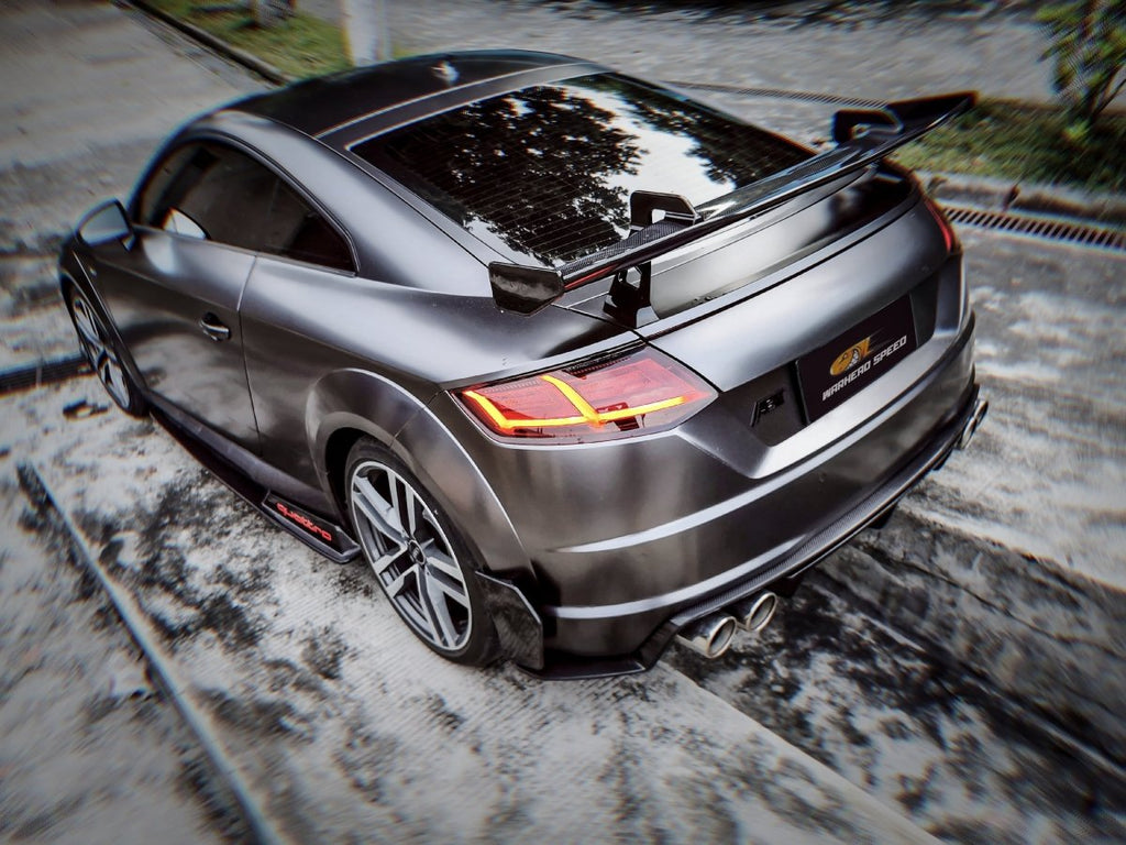 Aero Republic Carbon Fiber Rear Diffuser & Side Blades 3 Pcs for Audi TTRS 8S 2015-2019 - Performance SpeedShop