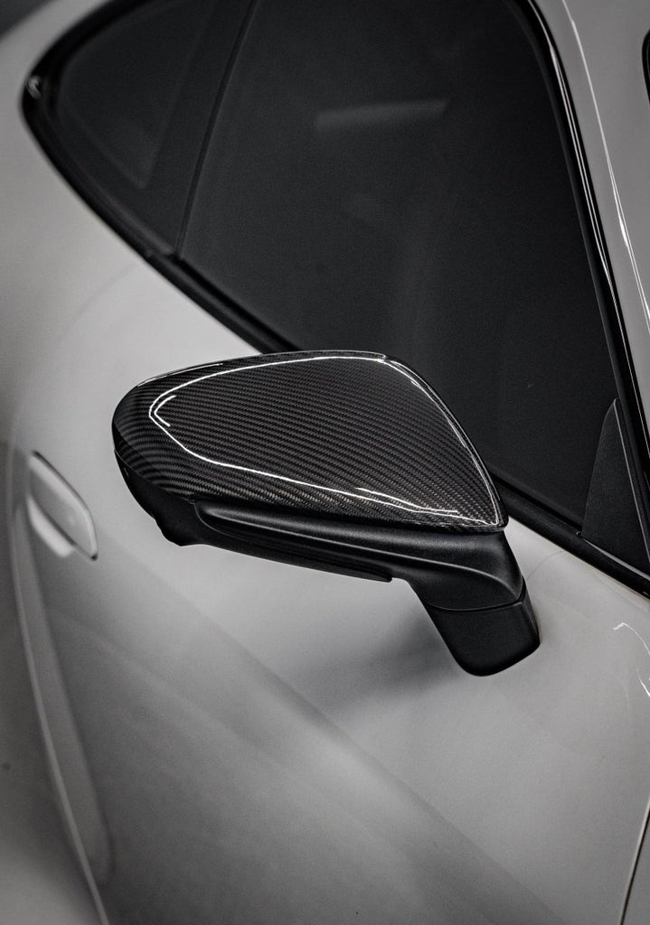 Aero Republic pre-preg Carbon Fiber Mirror Cap Replacement for Porsche 911 992 & Taycan - Performance SpeedShop