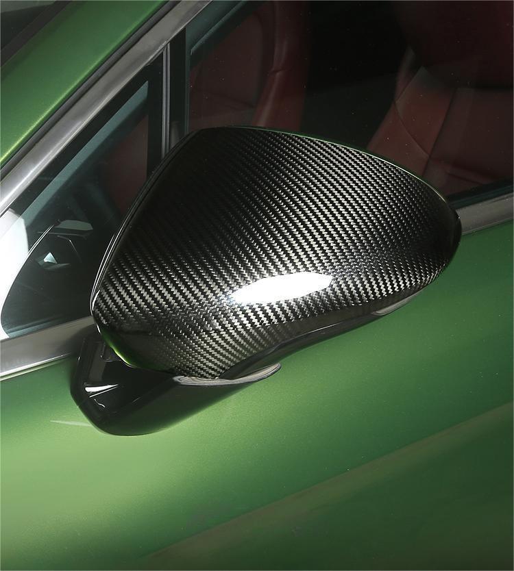 Aero Republic Pre-preg Carbon Fiber Mirror Caps Replacement for Porsche Panamera 971 - Performance SpeedShop