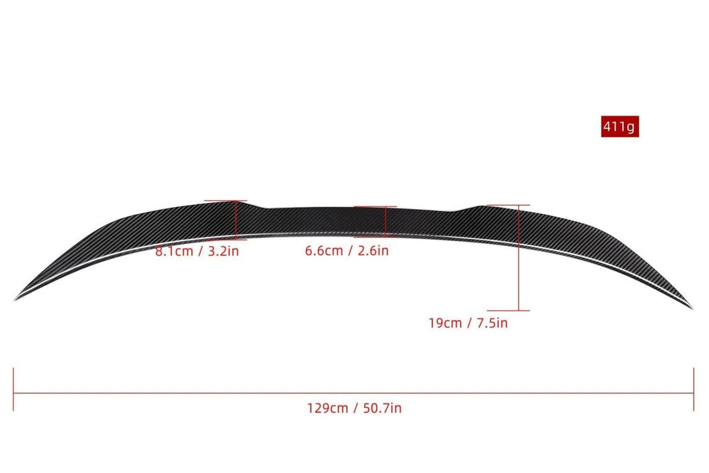 Aero Republic Pre-preg Carbon Fiber Rear Spoiler DA-style for BMW 5 series G30 - Performance SpeedShop
