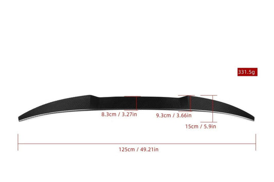 BMW X4M X4MC F98 (Fits Both Pre-LCI & LCI) & X4 M40i xDrive 30i G02 (Fits Both Pre-LCI & LCI) 2019 2020 2021 2022 2023 2024 with Aftermarket Parts - M Style Rear Lip Spoiler Pre-preg Carbon Carbon Fiber from Aero Republic