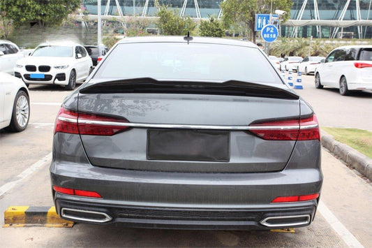 Audi S6 A6 C8 2019 2020 2021 2022 2023 2024 with Aftermarket Parts - PSM Style Rear Lip Spoiler Pre-preg Carbon Fiber from Aero Republic