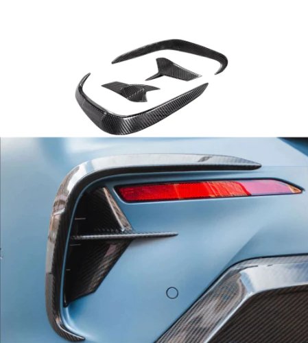 Aero Republic Pre-preg Carbon Fiber Upper Rear Bumper Canards For BMW 8 Series G14 G15 G16 840i M850i - Performance SpeedShop