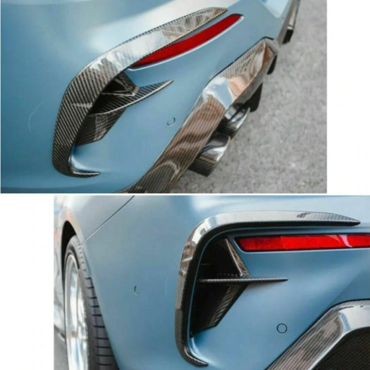 Aero Republic Pre-preg Carbon Fiber Upper Rear Bumper Canards For BMW 8 Series G14 G15 G16 840i M850i - Performance SpeedShop