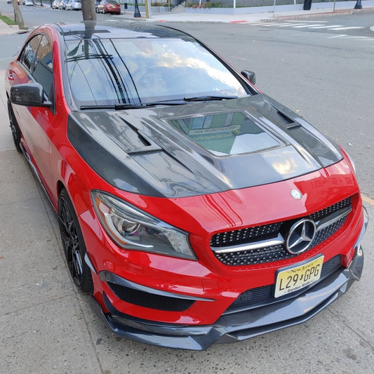 Aero Republic Tempered Glass Hood Bonnet Clearview for Mercedes benz C117 2014-2019 CLA250 CLA45 AMG - Performance SpeedShop