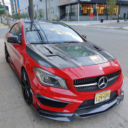 Aero Republic Tempered Glass Hood Bonnet Clearview for Mercedes benz C117 2014-2019 CLA250 CLA45 AMG - Performance SpeedShop