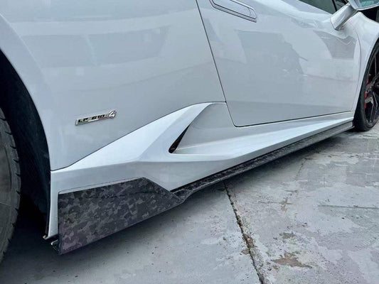 Aero Republic V Style Carbon Fiber Side Skirts For Lamborghini Huracan LP580 LP610 - Performance SpeedShop