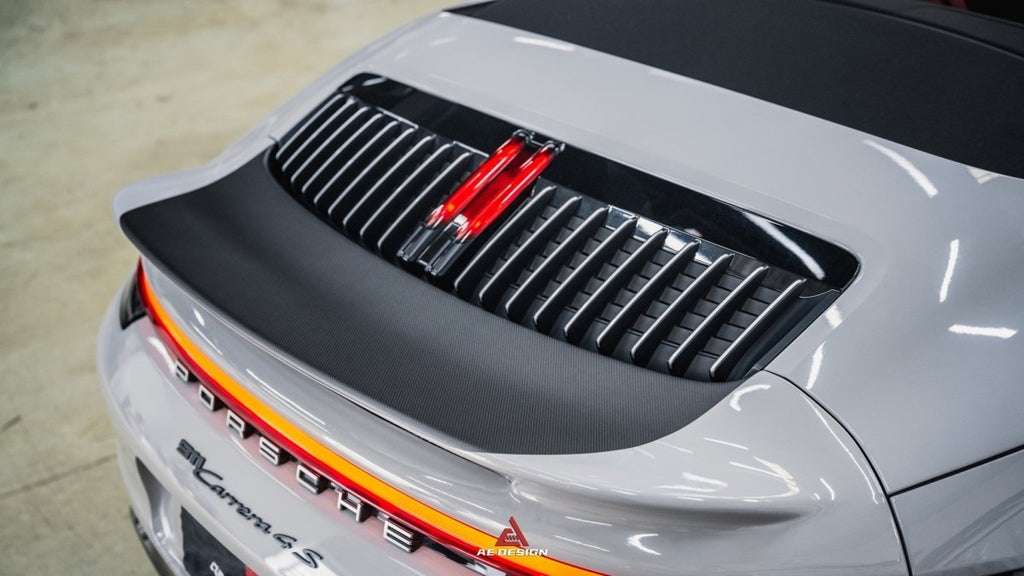 Armorextend AE Design Carbon Fiber Ducktail Spoiler for Porsche 992 Convertible Carrera & 4 & S & 4S - Performance SpeedShop